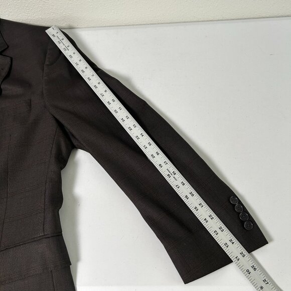 JoS A Bank Blazer Sport Coat Gordon Mens 44 Reg Brown Plaid Silk Wool Two Button - Picture 7 of 15